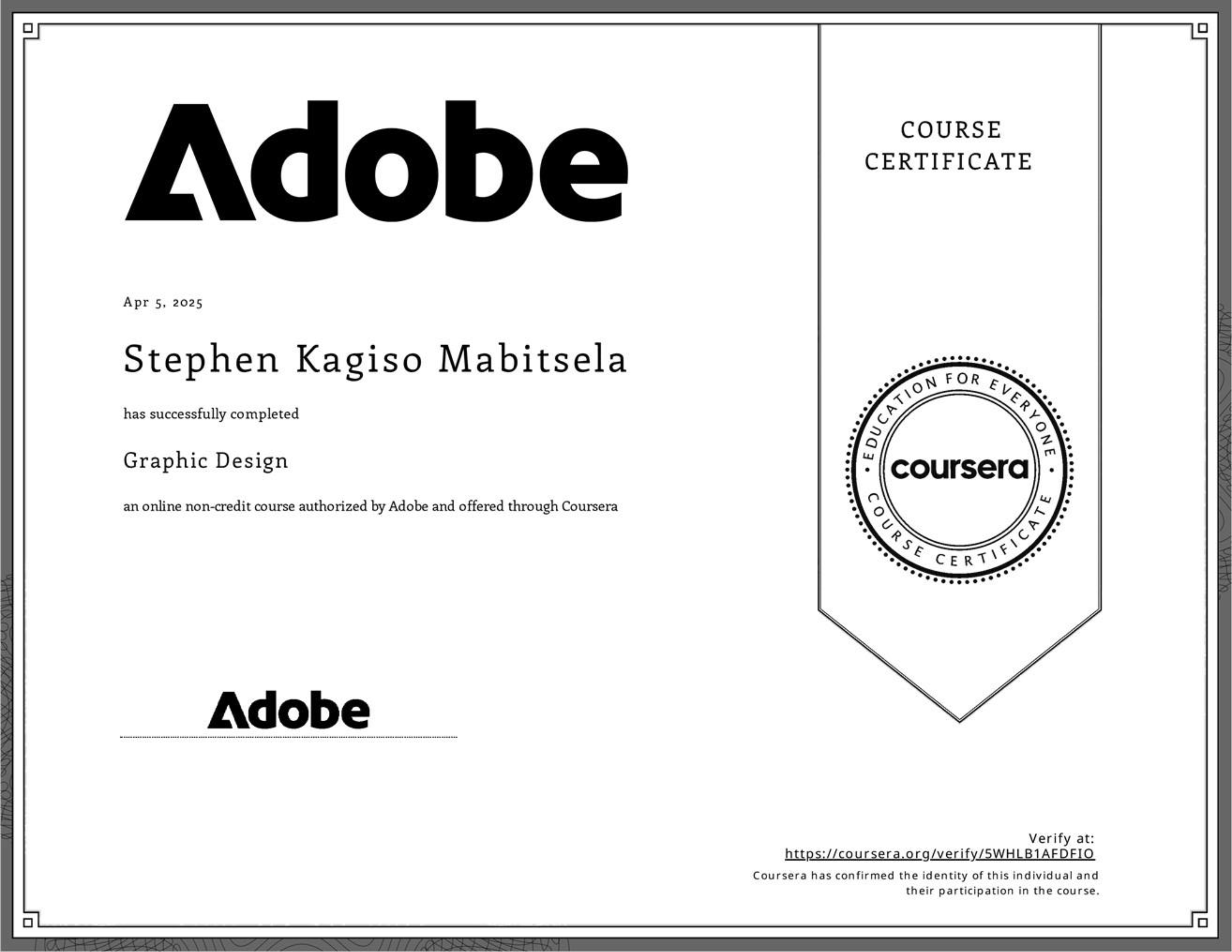 Graphic Design Certificate